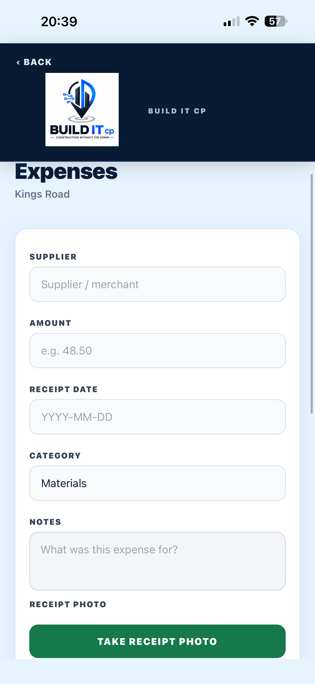 BUILD IT CP expenses